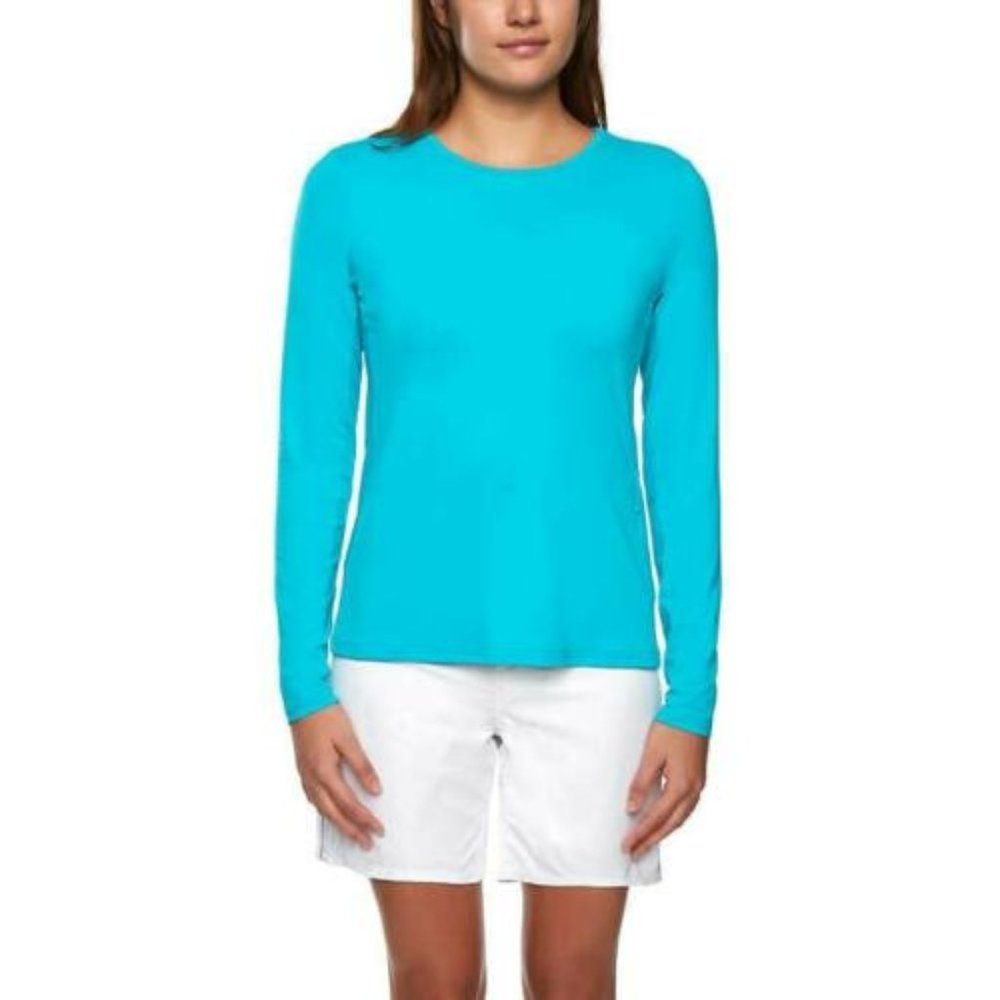 Hang Ten Women's Sun Protection Tee (Blue Bird)